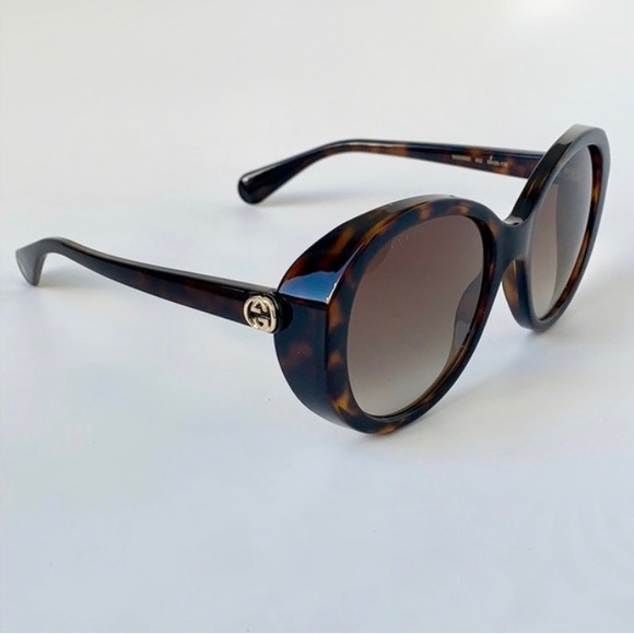 New - GUCCI WOMENS ROUND HAVANA HAVANA BROWN SUNGLASSES GG0368S-30006035… main image 6